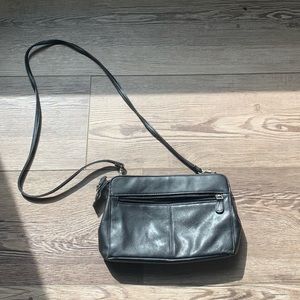 Black leather purse